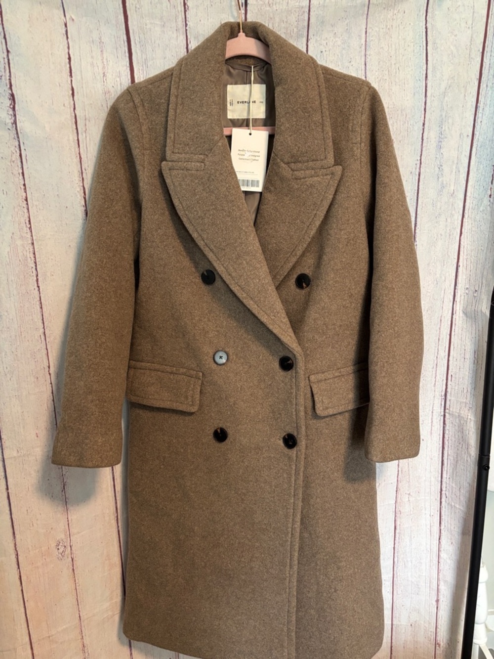 NWT Everlane The Double-Breasted Coat in Wool - Picture 8 of 16